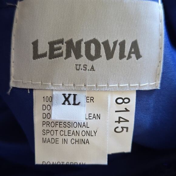 Lenovia 8145 Royal Blue Pleated Embellished Gown Dress Modest Classy Size XL - Picture 6 of 7